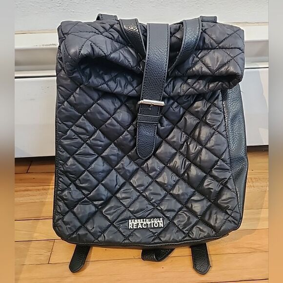 Kenneth Cole REACTION Women's Quilted Backpack Black - Picture 1 of 9